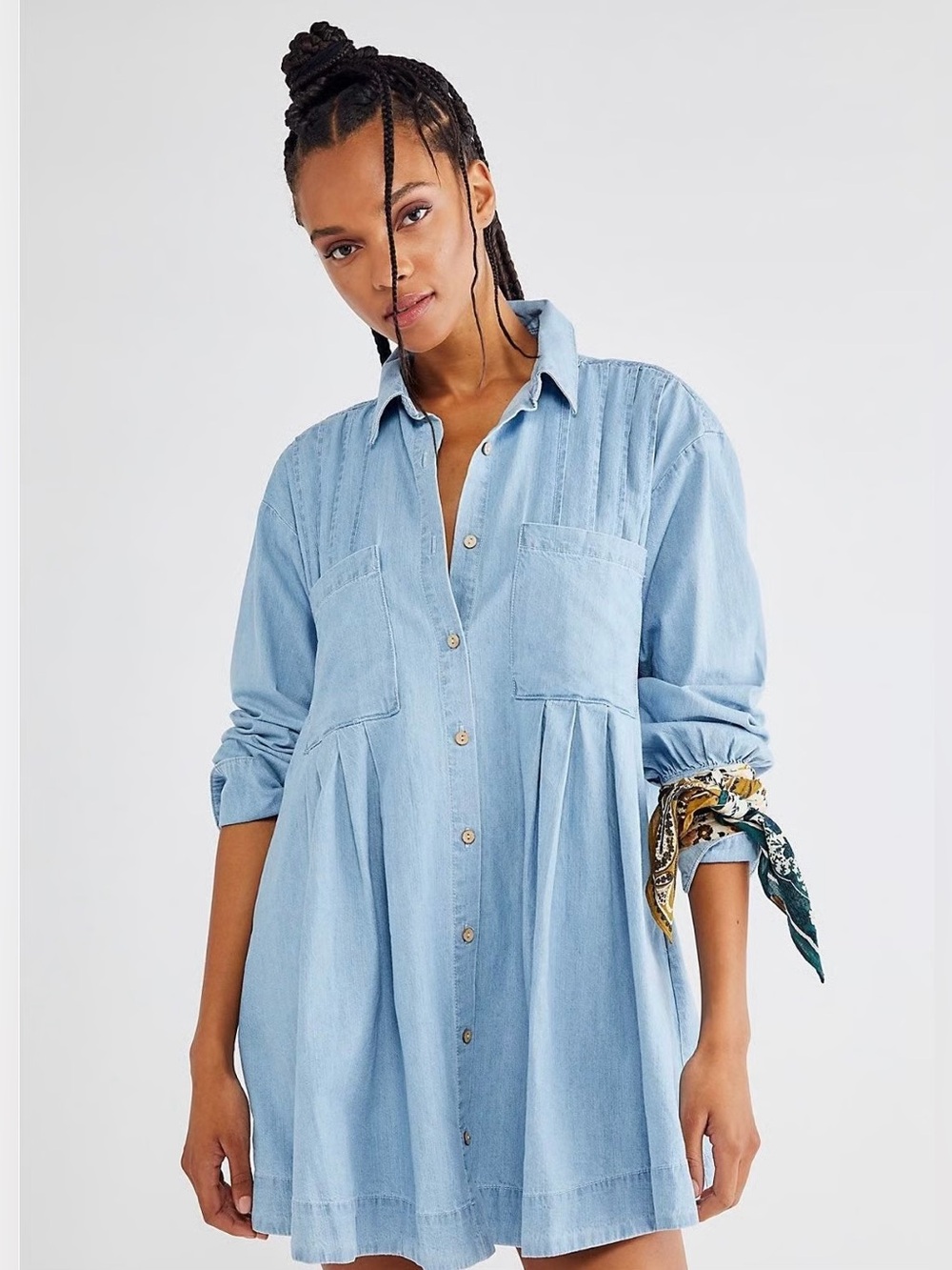 Free People| ‘Voyager’ Denim Mini Dress